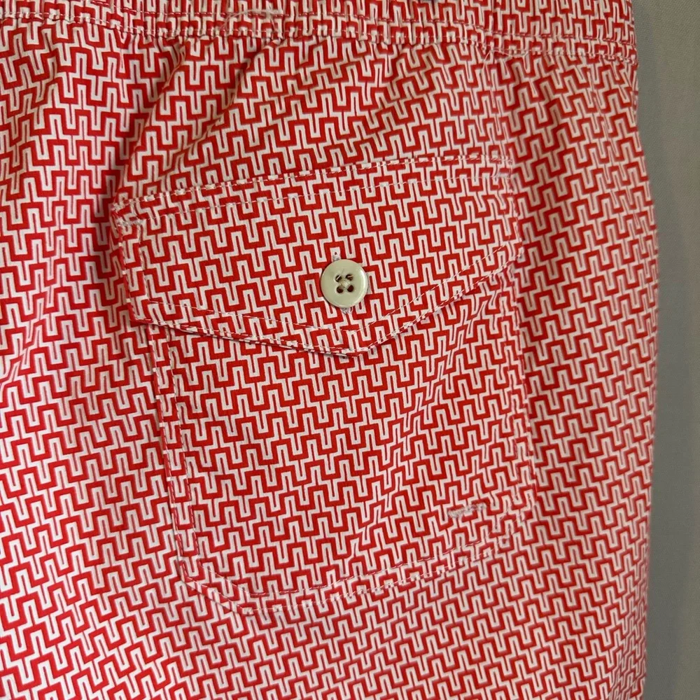 J. Crew Red and White Swim Trunks. Size XXL.